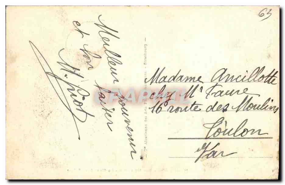 CPA Le Mont Dore Rue Meynadier Le Mont Dore  — Verso