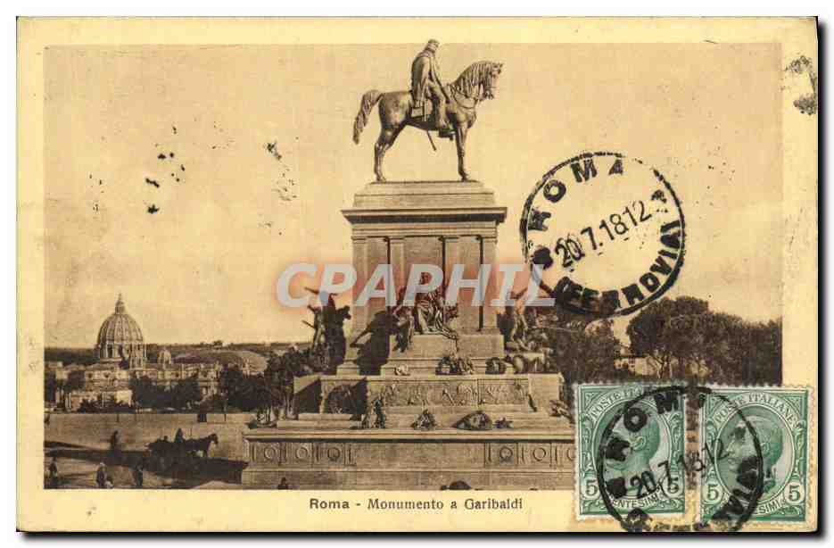 CPA Roma Monumento A Garibaldi 
