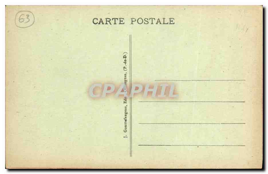 La Bourboule - Le Grand Pont sur la Dordogne — G. D'O. - n° 1396 — Rückseite