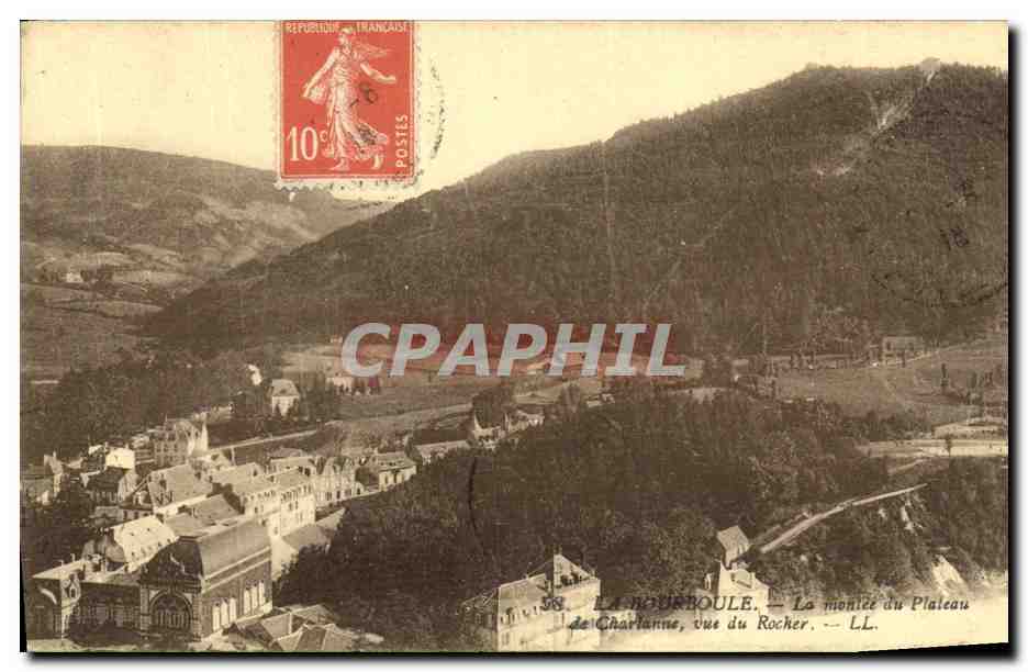 CPA La Bourboule La Montee Du Plateau de Charlanne vue du rocher