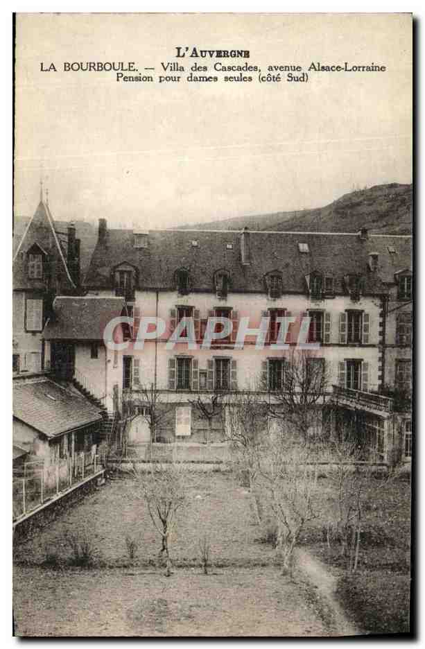 CPA La Bourboule Villa Des Cascades Avenue Alsace Lorraine Pension pour dames seules 