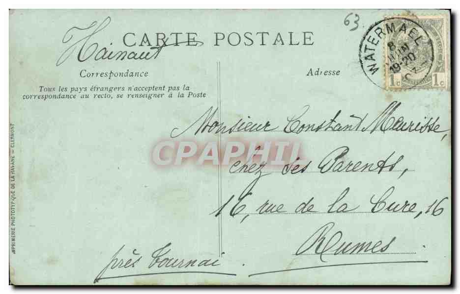 Clermont-Ferrand — Abside de Notre-Dame du Port — L'Auvergne Pittoresque, n°146 — Verso