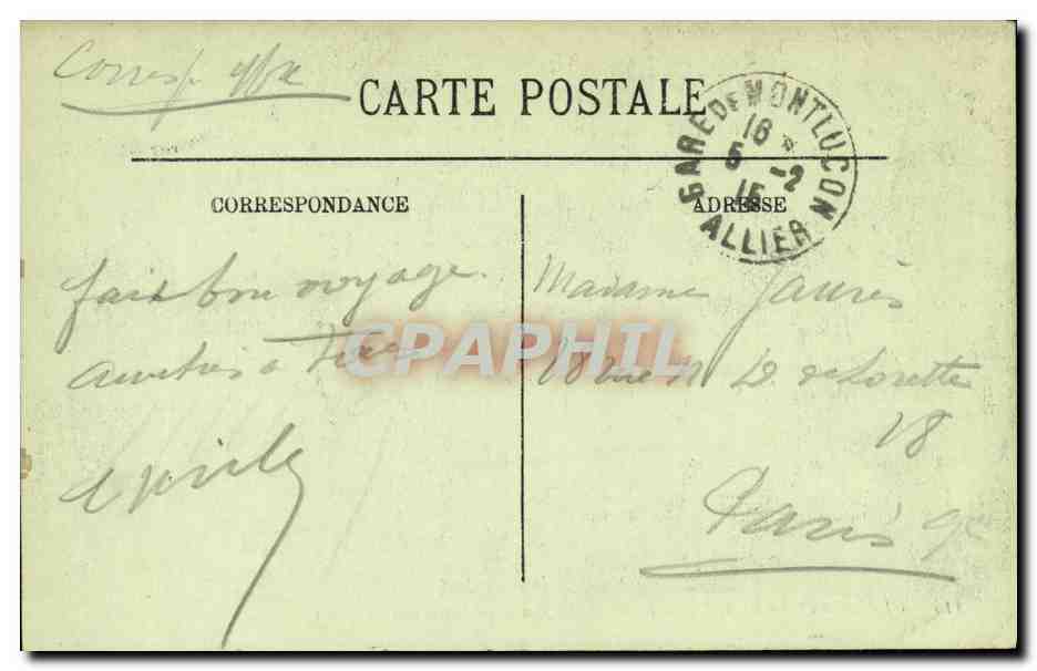 CPA Clermont Ferrand Fontaine Petrifiante Sujets Petrifies Girafe Chevre  — Verso