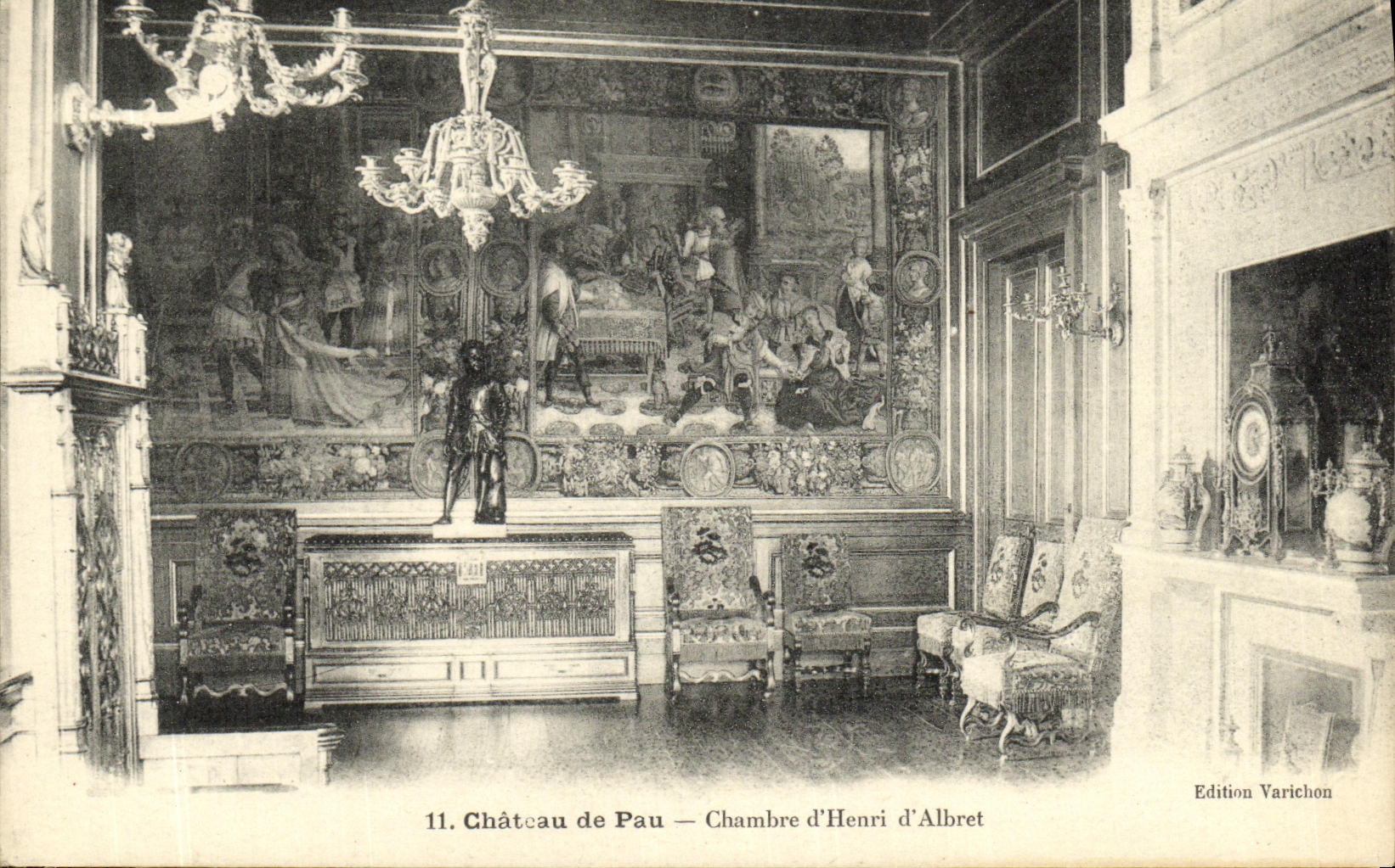 Schloss Pau — Zimmer von Henri d'Albret — Édition Varichon, n°11