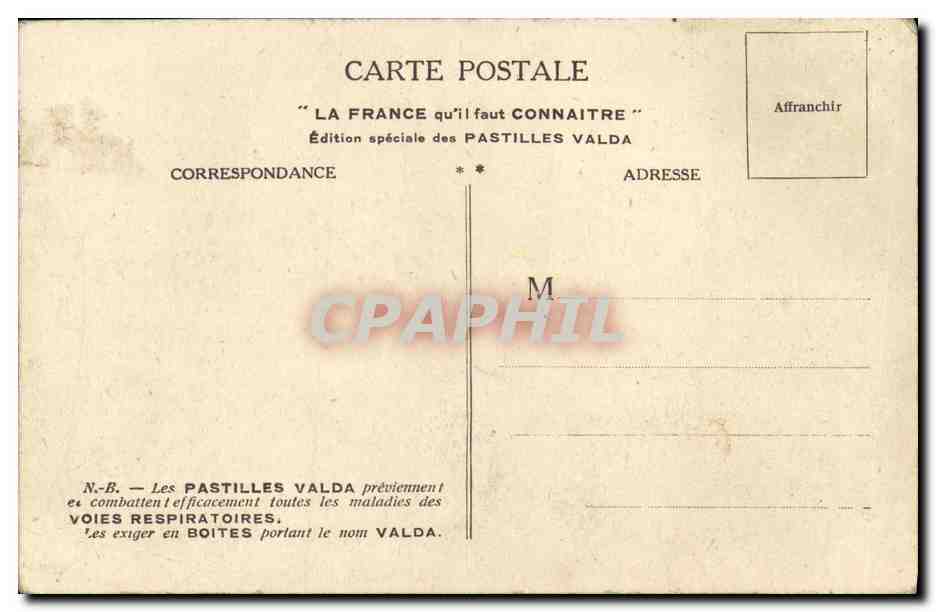 Bayonne, Pau, Orthez, Oloron, Biarritz — Départements des Basses-Pyrénées — Édition spéciale des Pastilles Valda — Rückseite