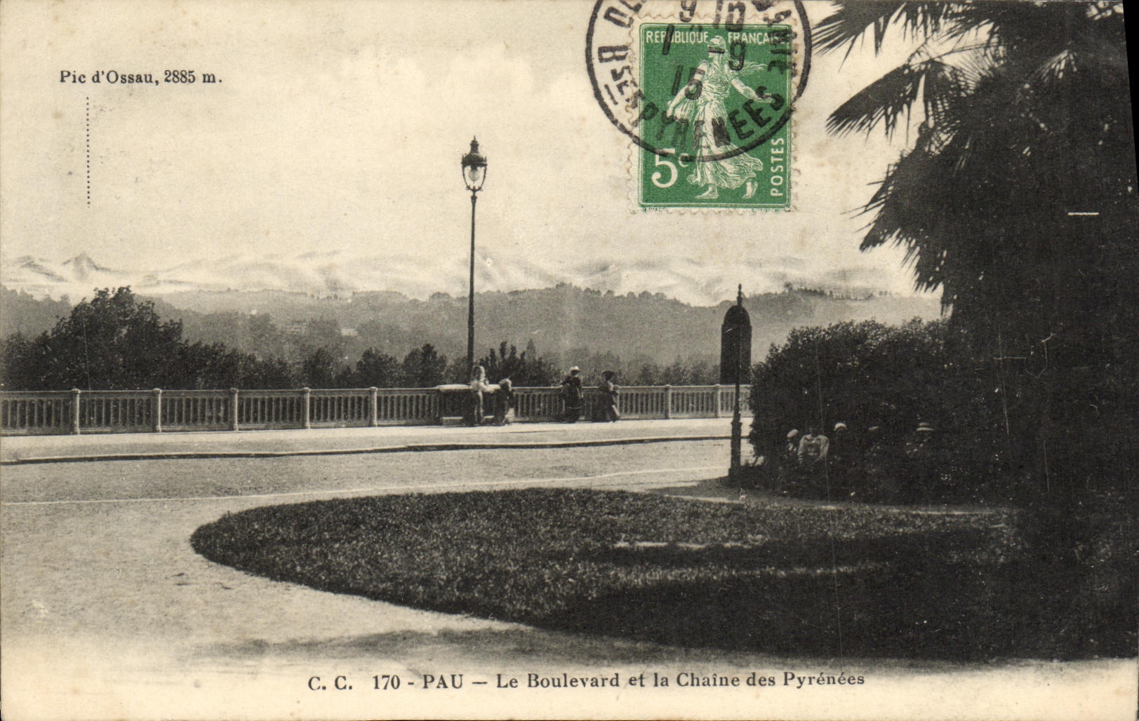 Le Boulevard et la Chaîne des Pyrénées — Pau — C.C. 170
