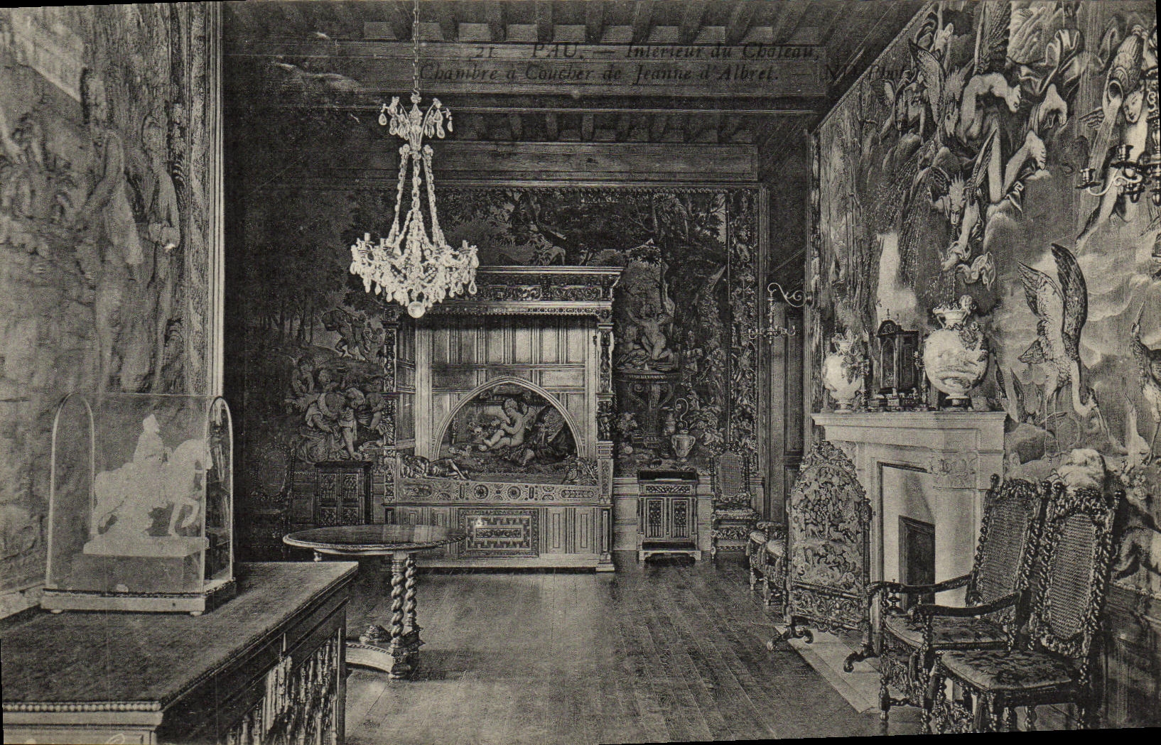 CPA Pau Interieur du Chateau Chambre a coucher de Jeanne d Albert 