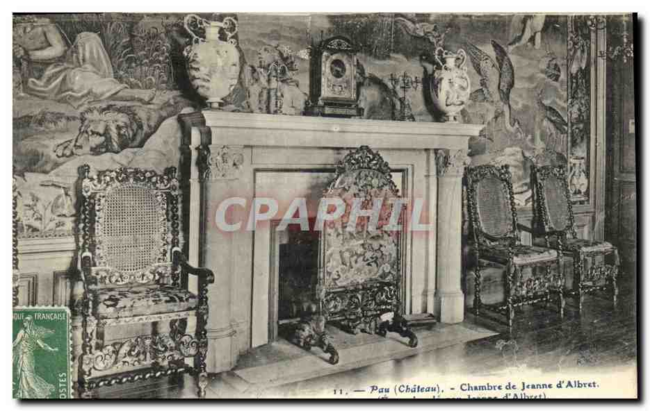 Pau (Château) — Chambre de Jeanne d'Albret — éditeur anonyme, n° 11