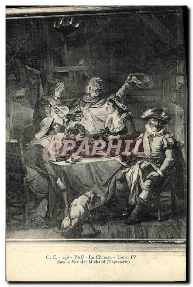 Henri IV beim Mühler Michaud — Tapestry — C. C. - 198 - PAU