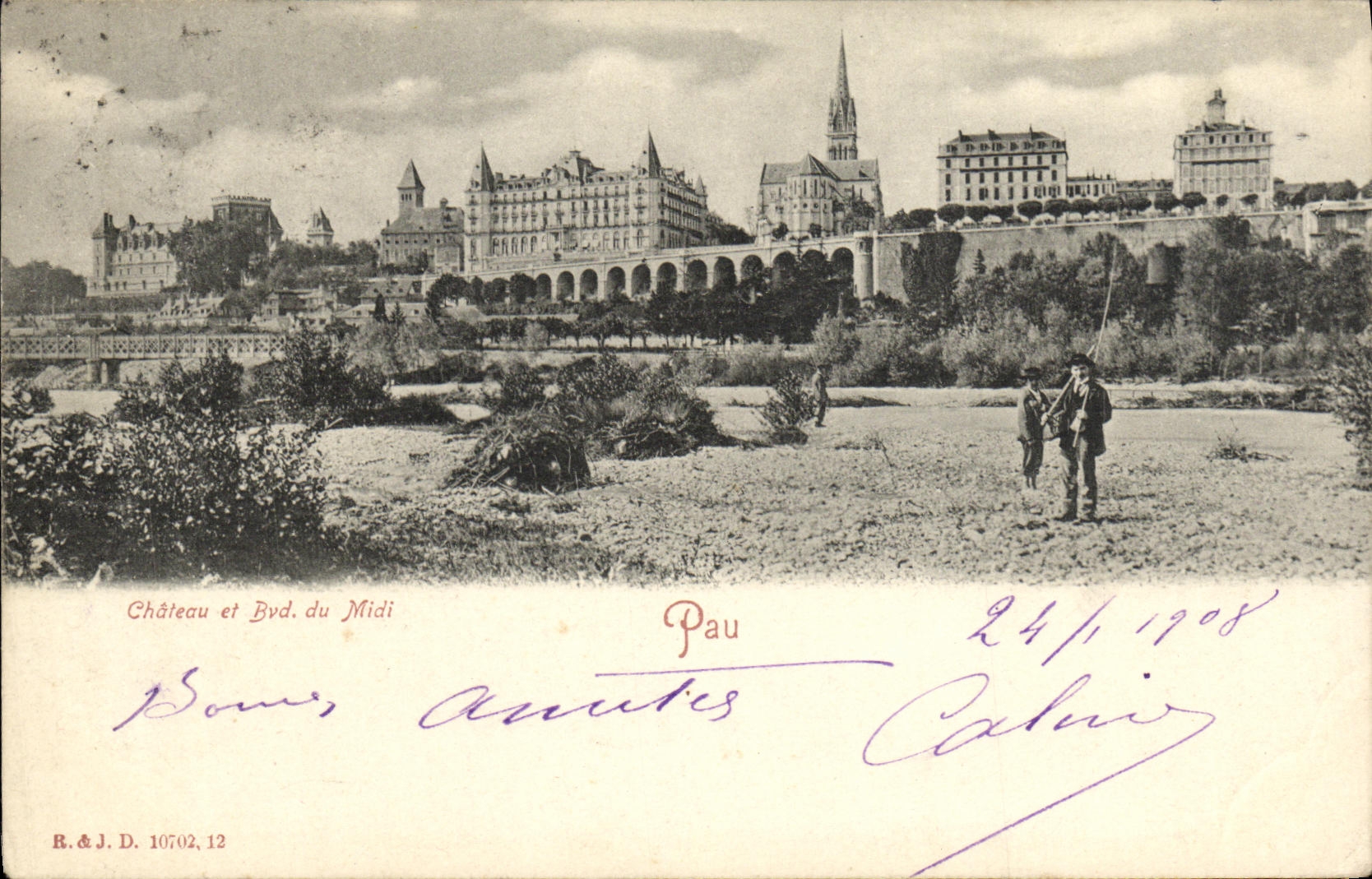 CPA Pau Chateau du Bd du Midi
