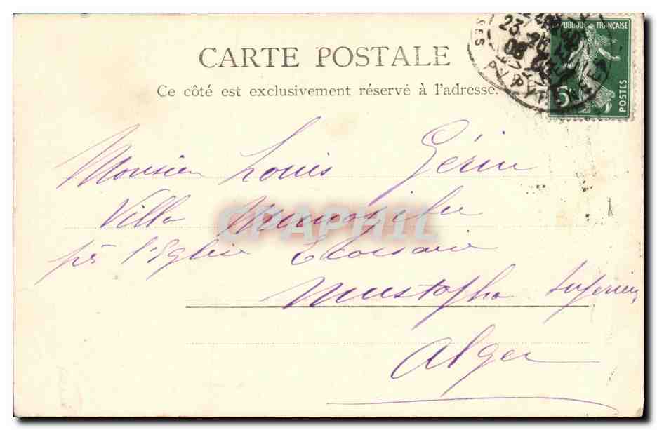 CPA Pau Chateau du Bd du Midi — Rückseite