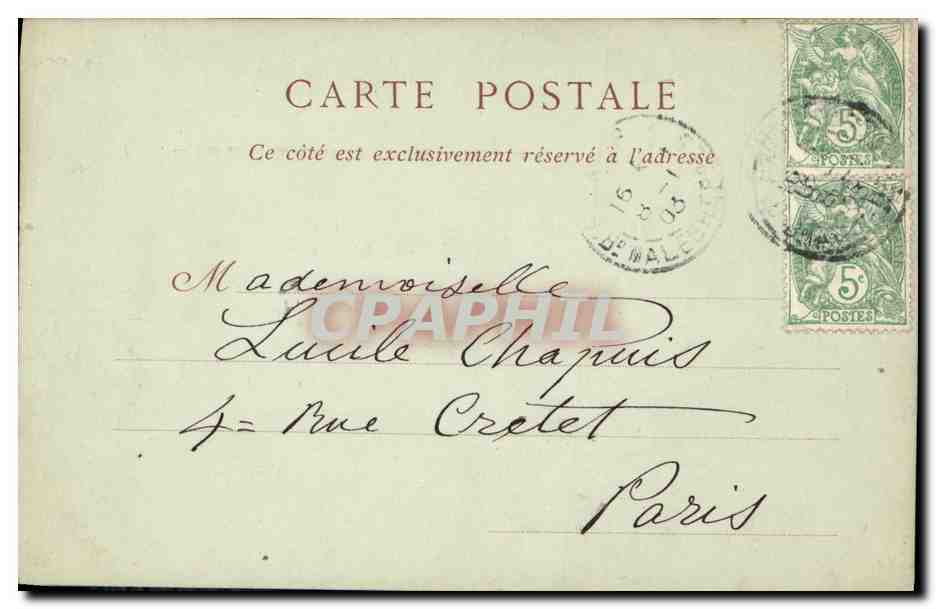 CPA Pau Vue Sur Le Boulevard Des Pyrenees  — Back
