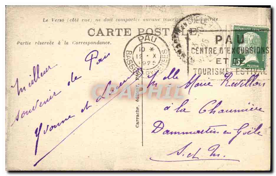 CPA Pau Le Chateau Chambre Ou Est Ne Henri IV — Verso