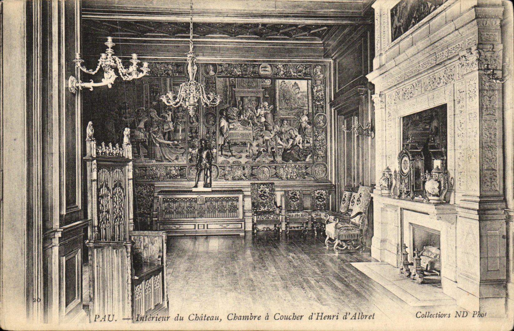 CPA Pau Interieur du Chateau Chambre a coucher d Henri Albret