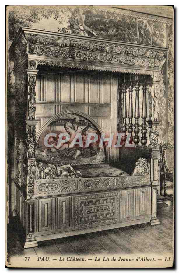 CPA Pau Le Chateau Le Lit de Jeanne D Albert 
