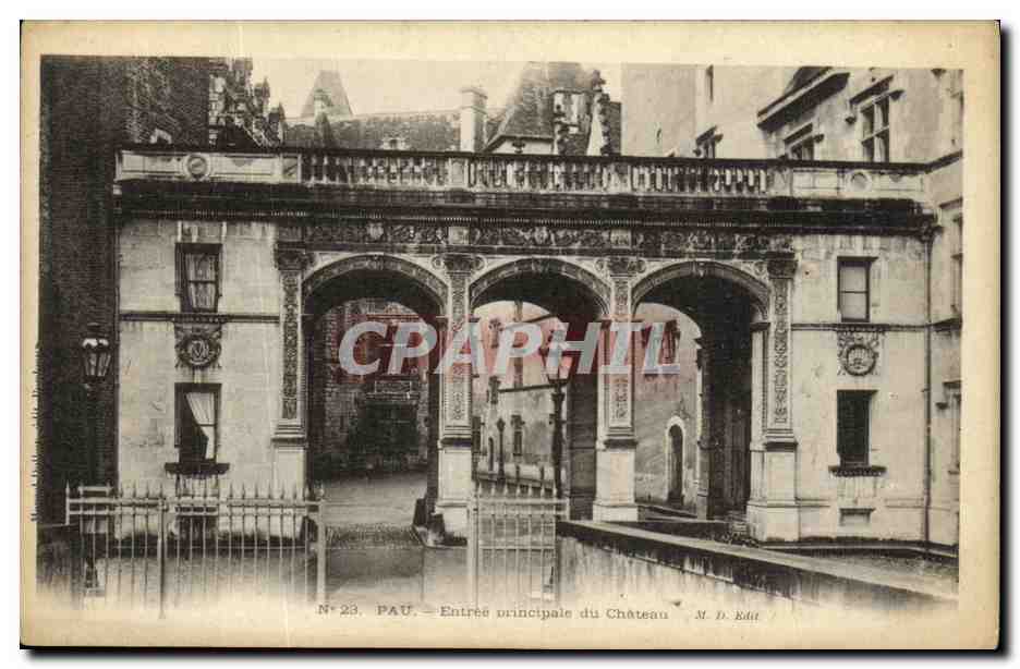 CPA Pau Entree Princiale du Chateau 