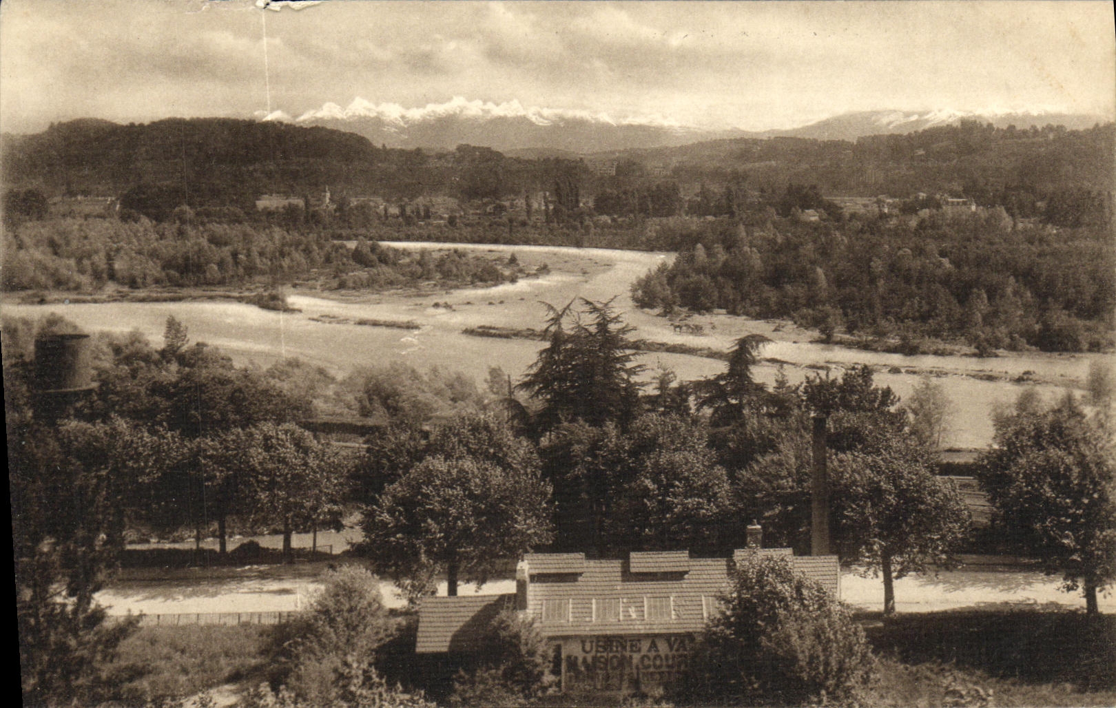 CPA Pau La Chaine Des Pyrenees Usine
