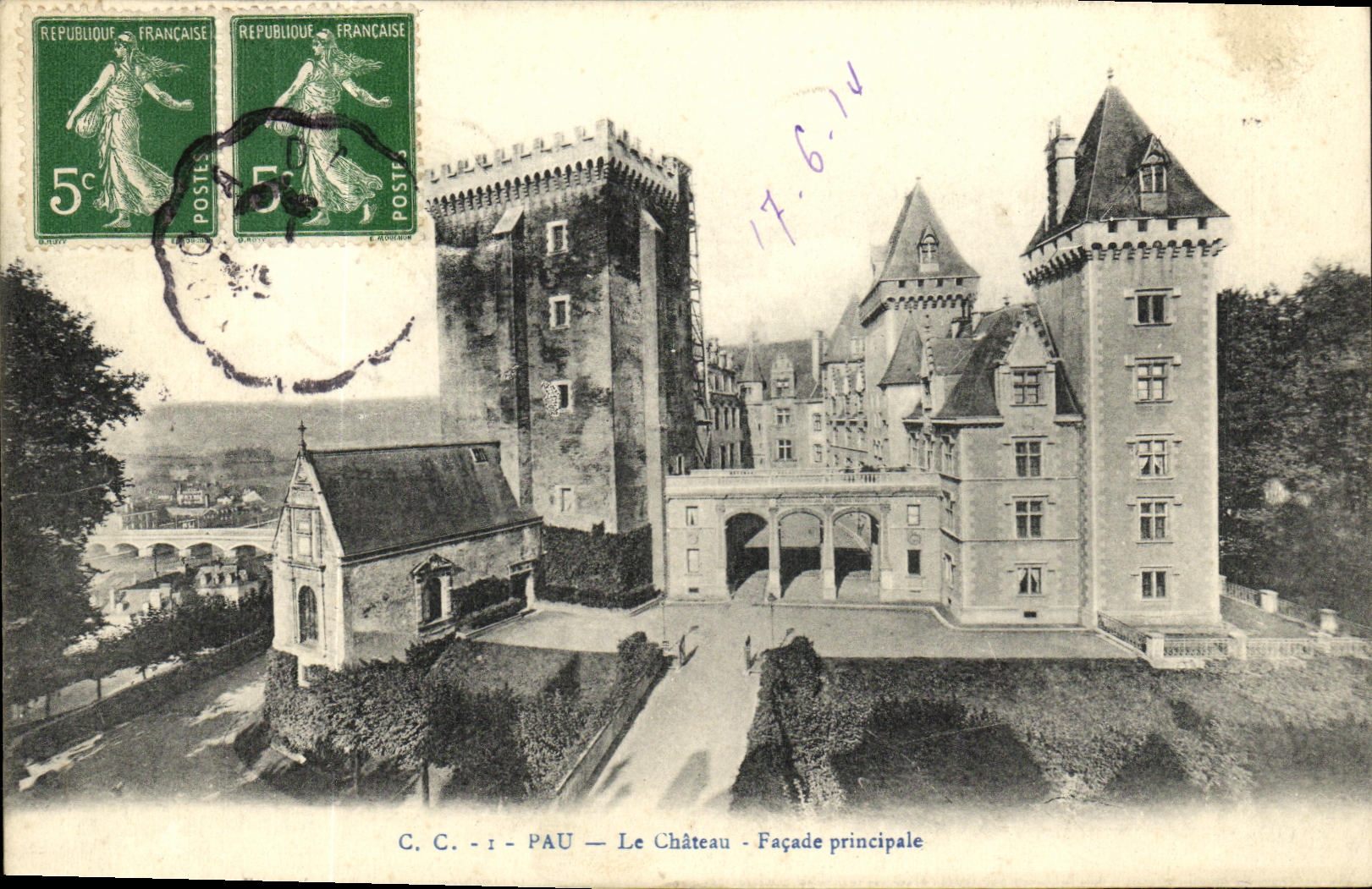 CPA Pau Le Chateau Facade Principale 