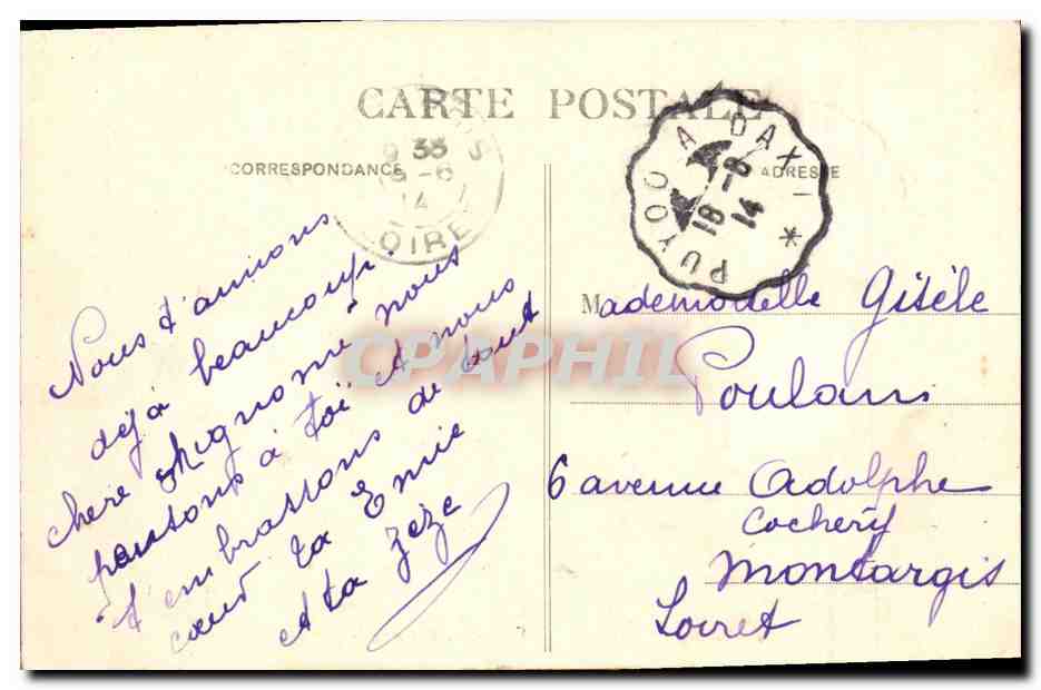 CPA Pau Le Chateau Facade Principale  — Verso