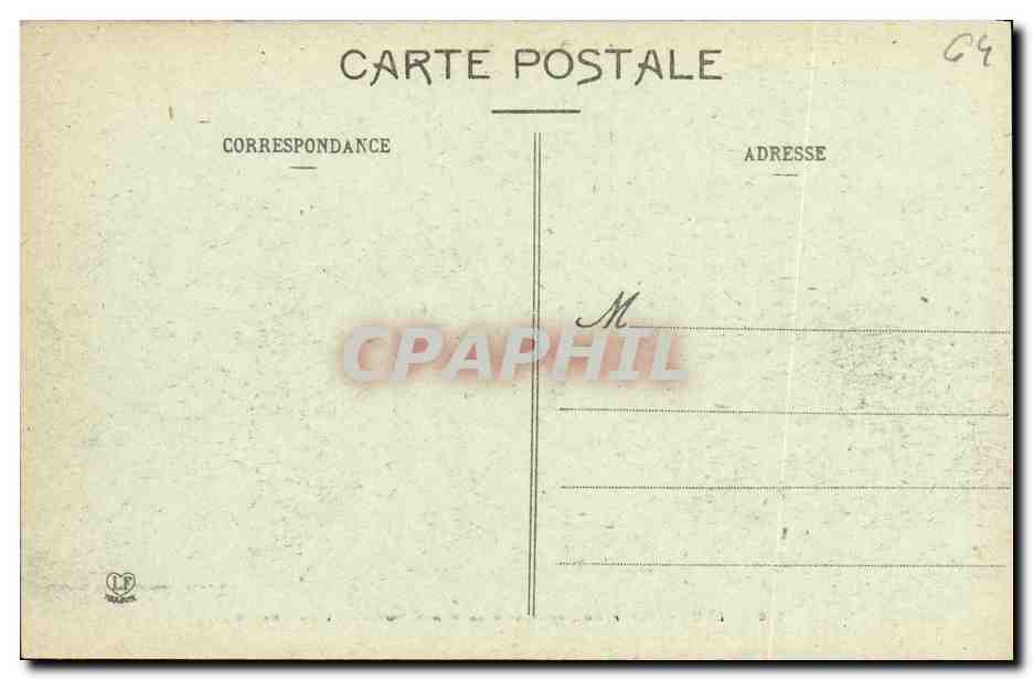 Pau — Vue plongeante sur la Place Royale et la Chaine — Phototype Labouche Frères, Toulouse — Rückseite