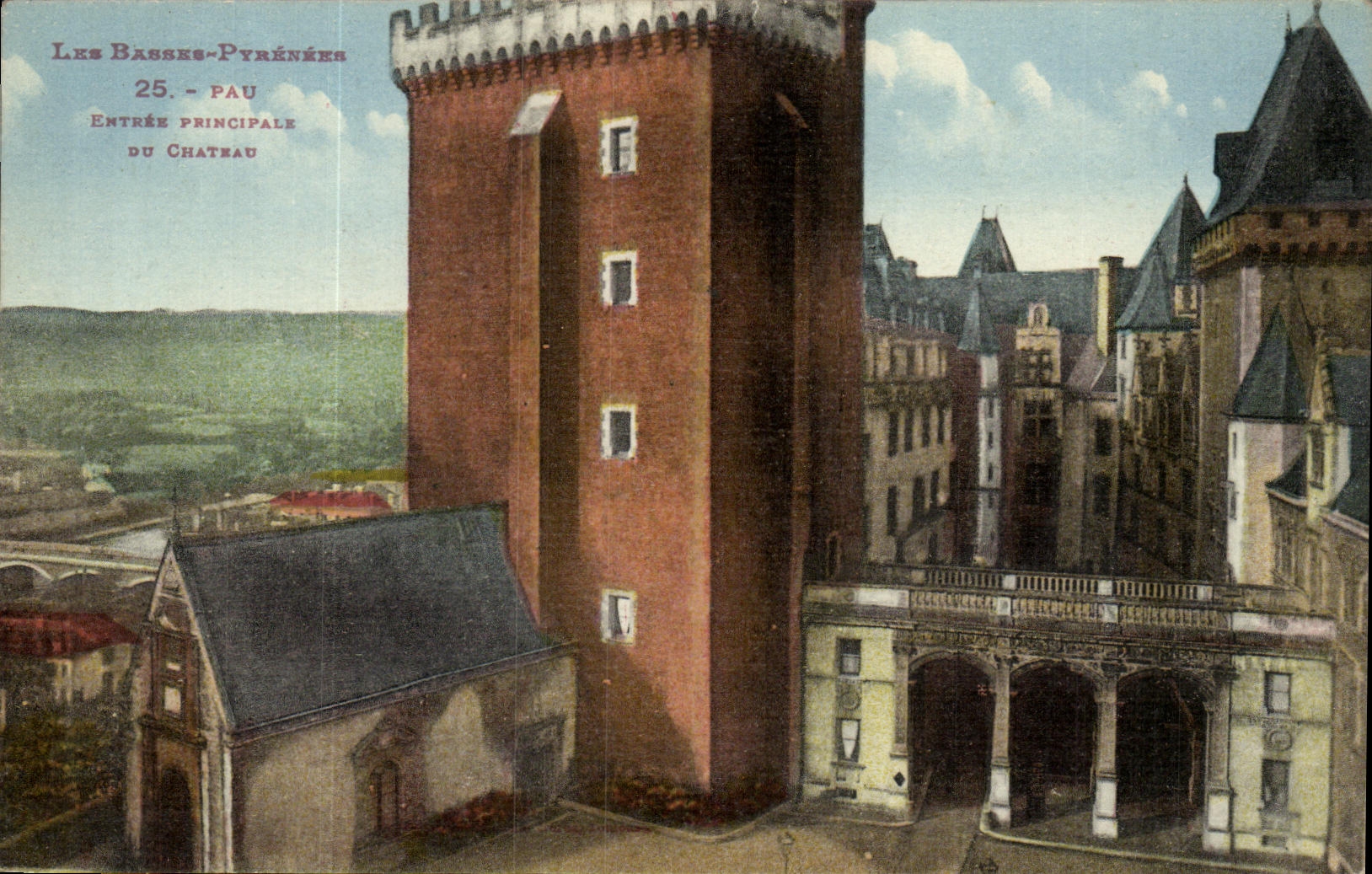 CPA Les Basses Pyrenees Pau Entree principale du chateau