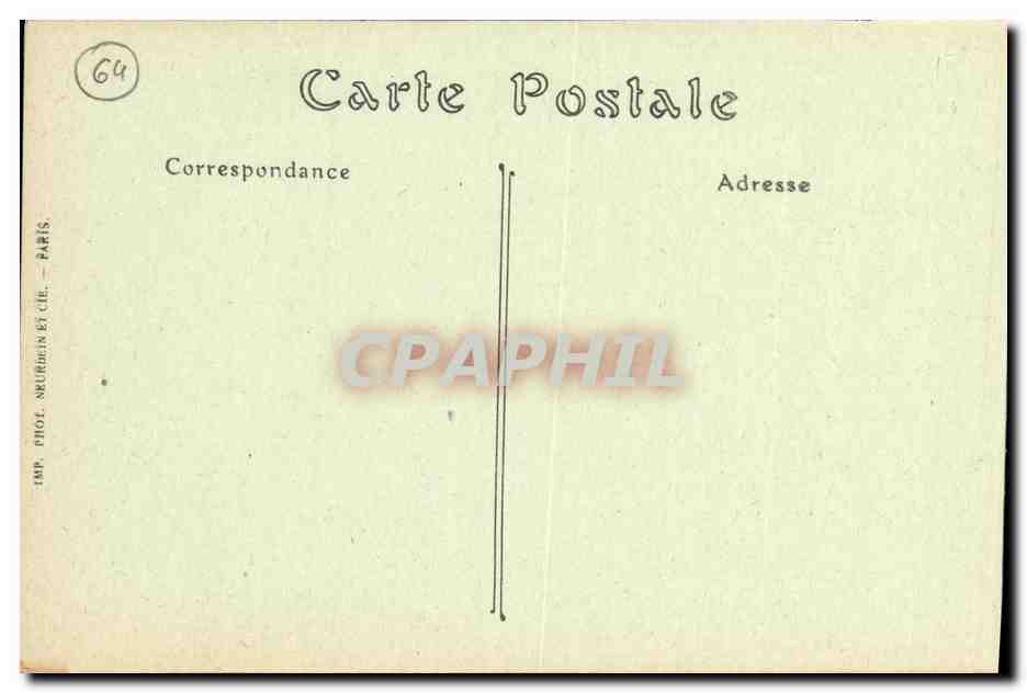 CPA Pau Entre du Chateau Cour d Honneur — Verso