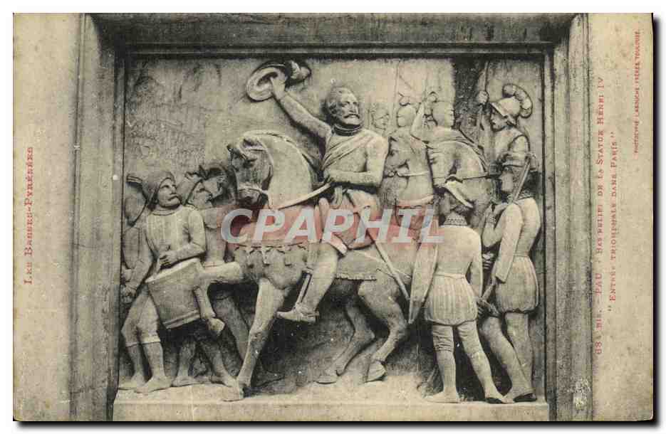 Bas-relief de la statue de Henri IV à Paris — Éditeur : Eugène Larcher, n° 64