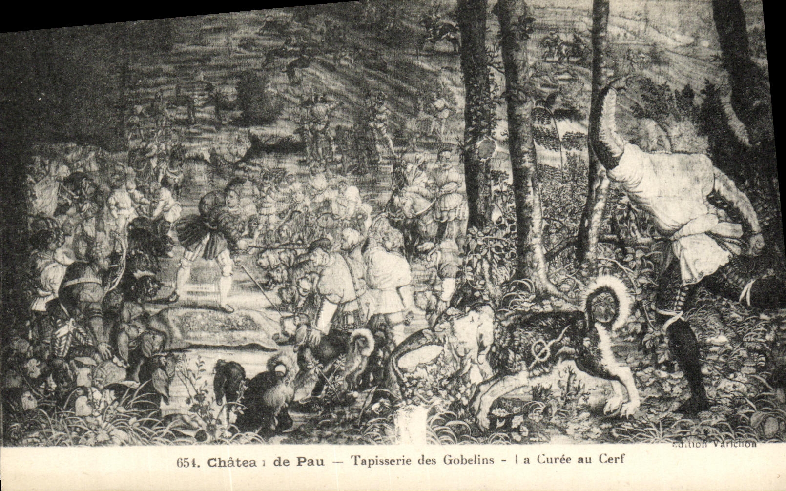 Château de Pau — Tapisserie des Gobelins — La Curée au Cerf — Édition Varichon, n° 654