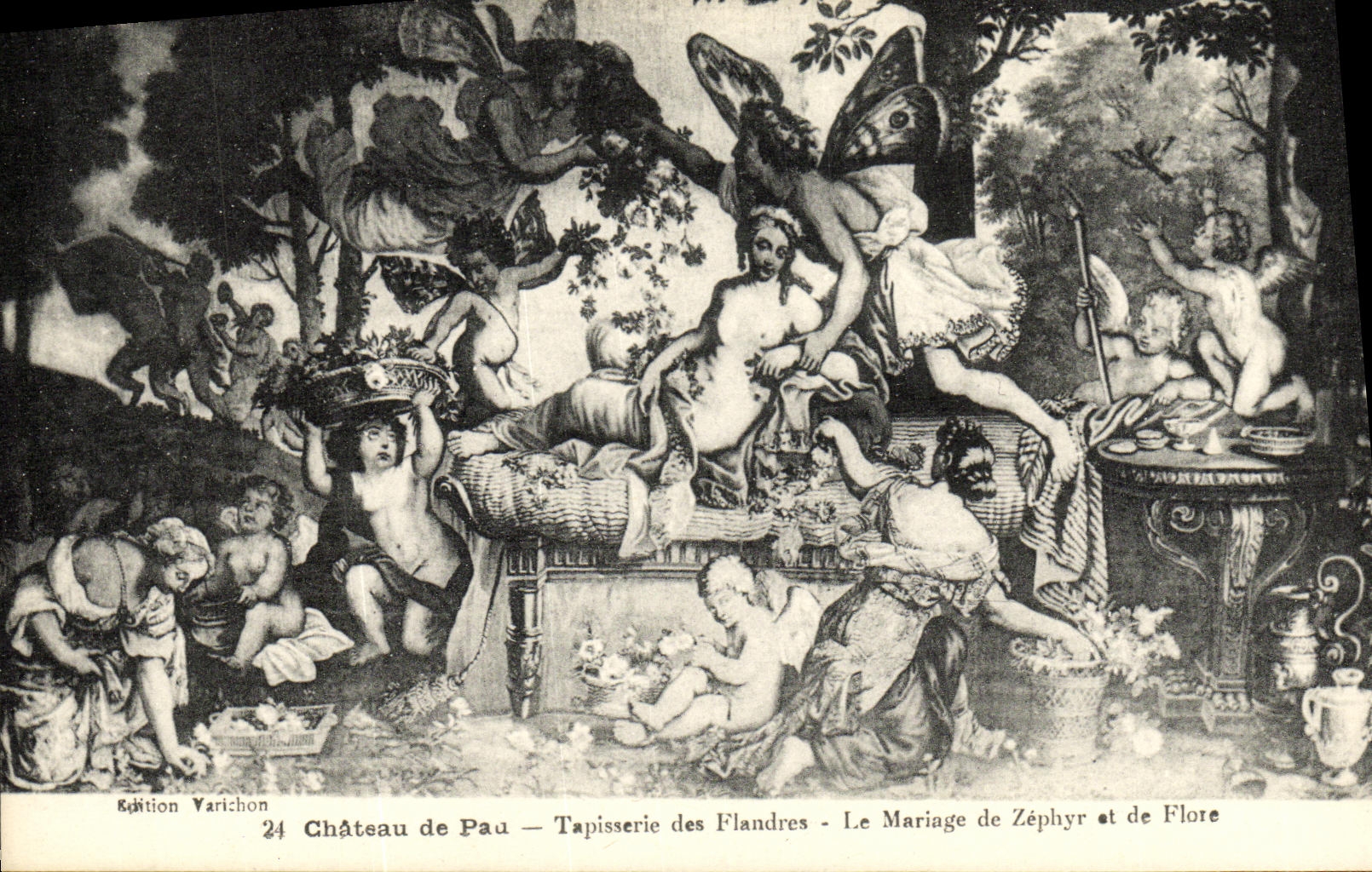 Château de Pau — Tapisserie des Flandres — Le Mariage de Zéphyr et de Flore — Édition Varichon