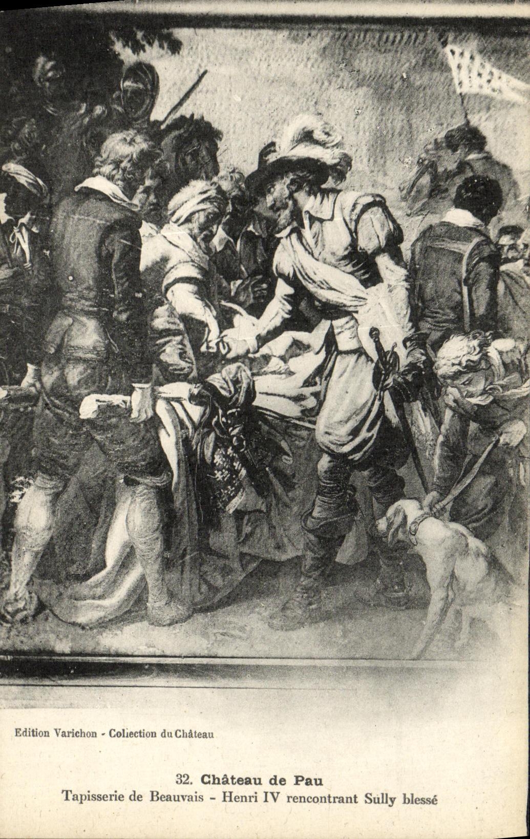 Château de Pau — Henri IV rencontrant Sully blessé — Édition Varichon, Collection du Château
