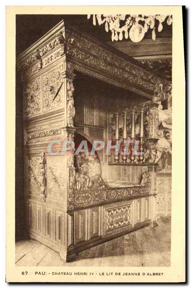 Pau - Château Henri IV - Le lit de Jeanne d'Albret