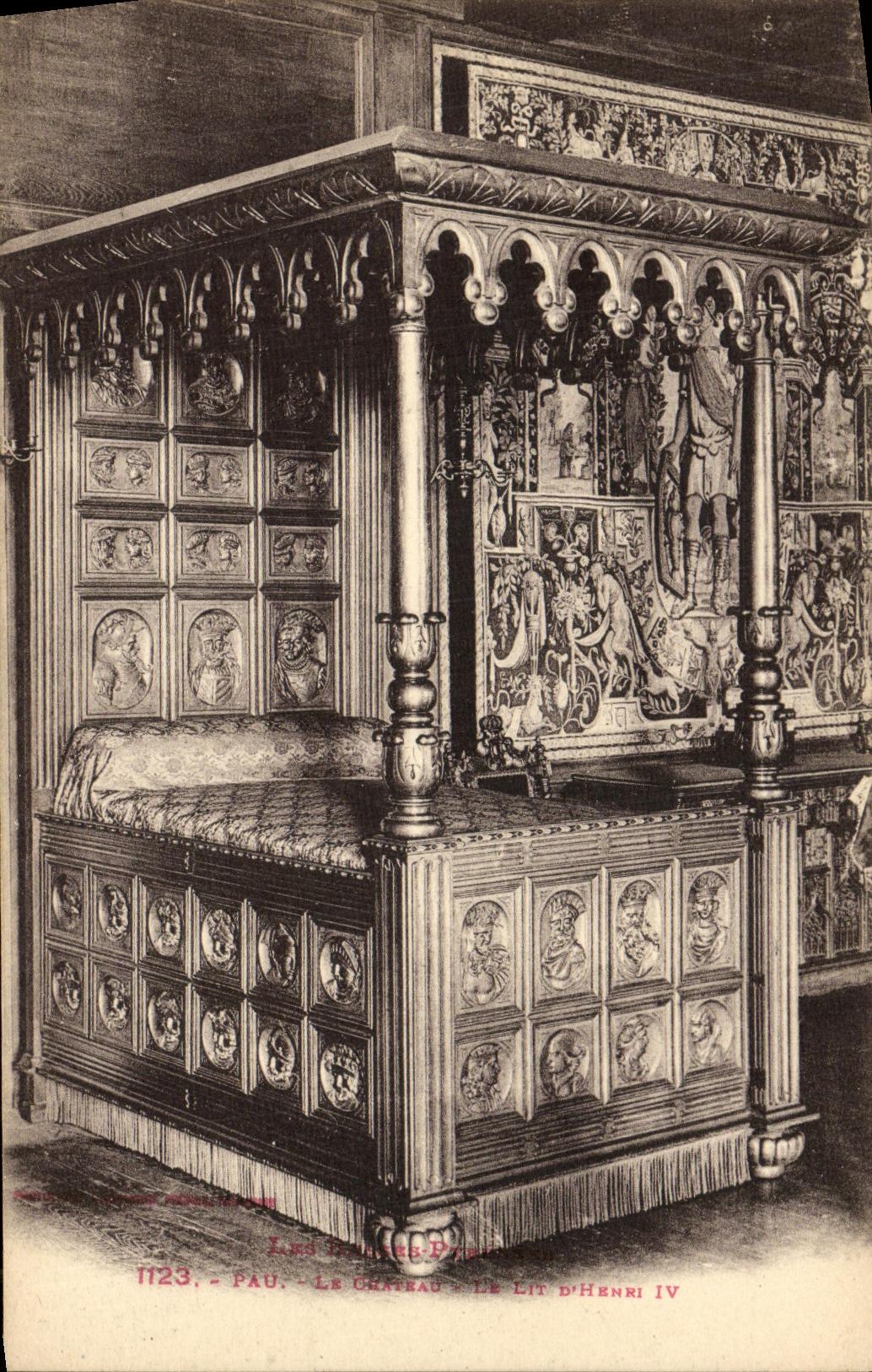 CPA Pau Le Chateau Le lit d Henri IV
