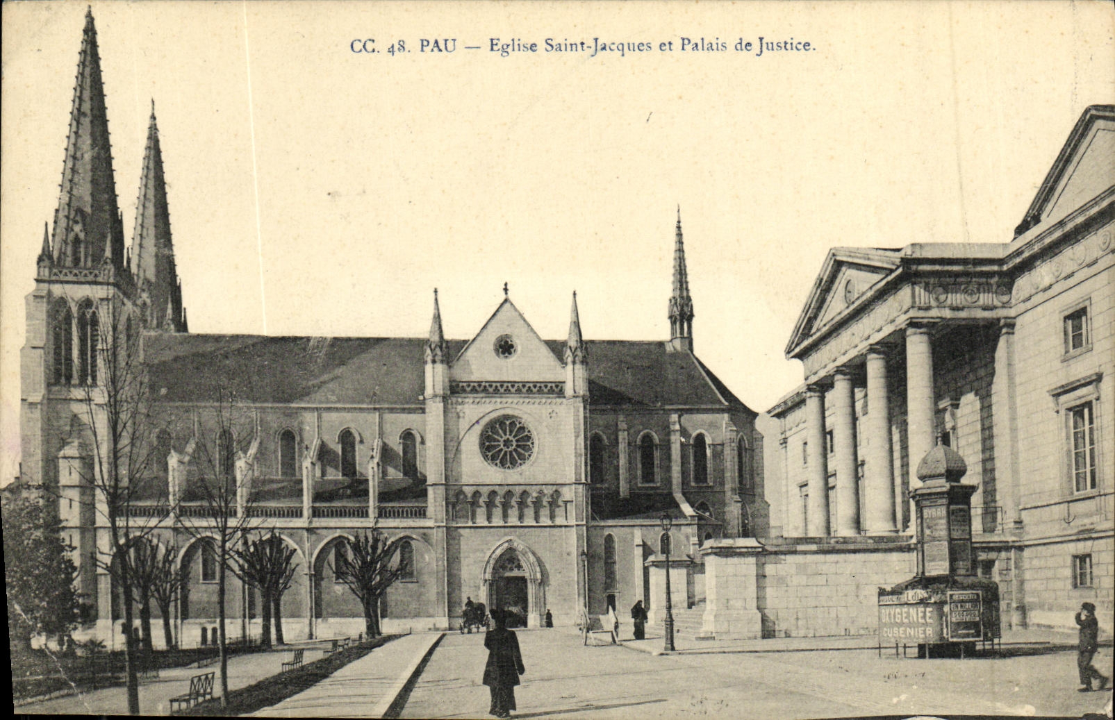 Pau — Kirche Saint-Jacques und Gerichtsgebäude — CC. 48