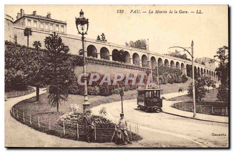 Pau — La Montée de la Gare — LL. — Selecta, n° 128
