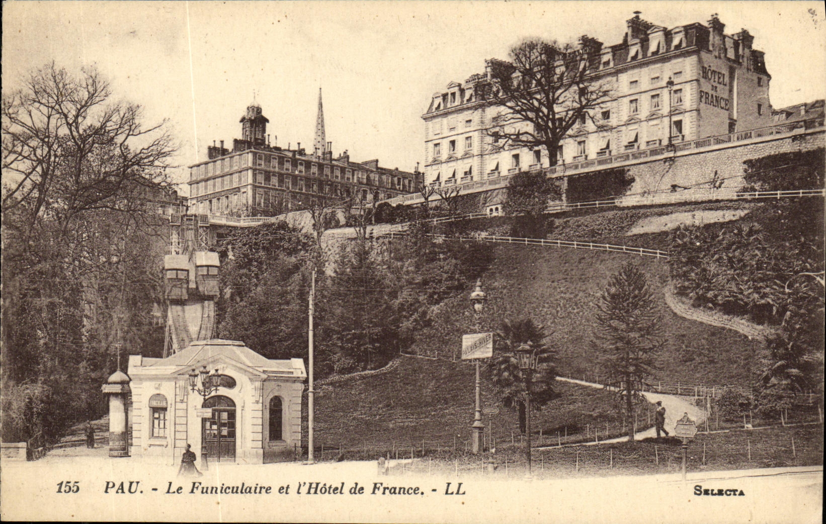 PAU - Le Funiculaire et l'Hôtel de France - SELECTA
