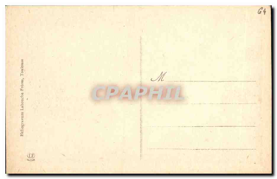 Pau - Le Château - Les Jardins — Héliogravure Labonche Frères, Toulouse — n° 45 — Verso