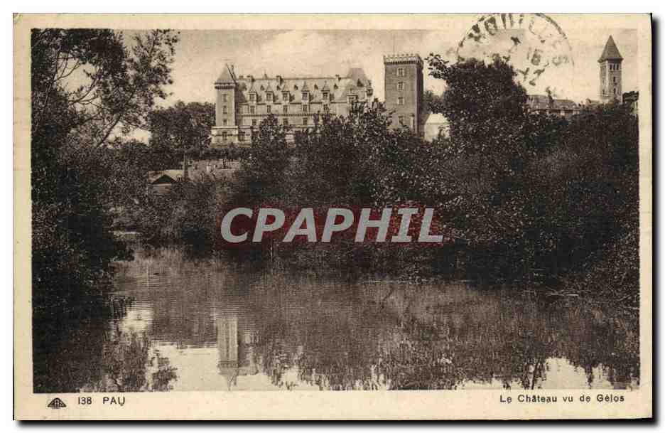 Pau — Le Château vu de Gélos — Éditeur des Arts Photomécaniques, n° 138