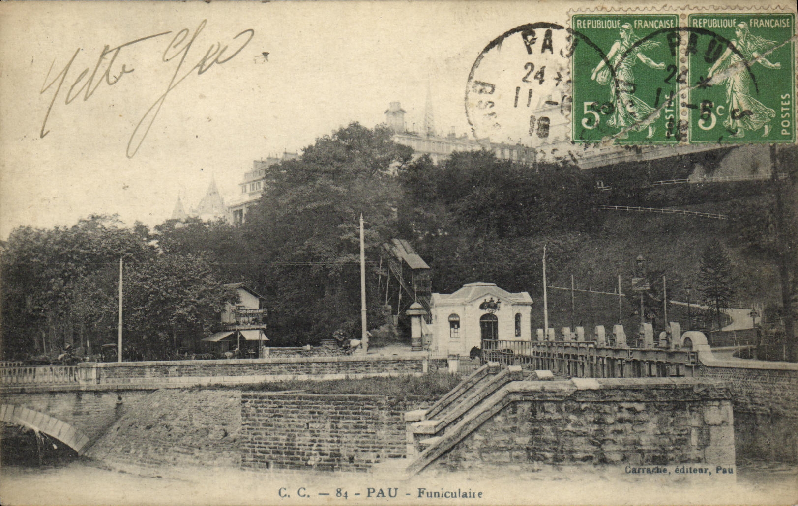Pau — Funiculaire — Carrandie, éditeur, Pau
