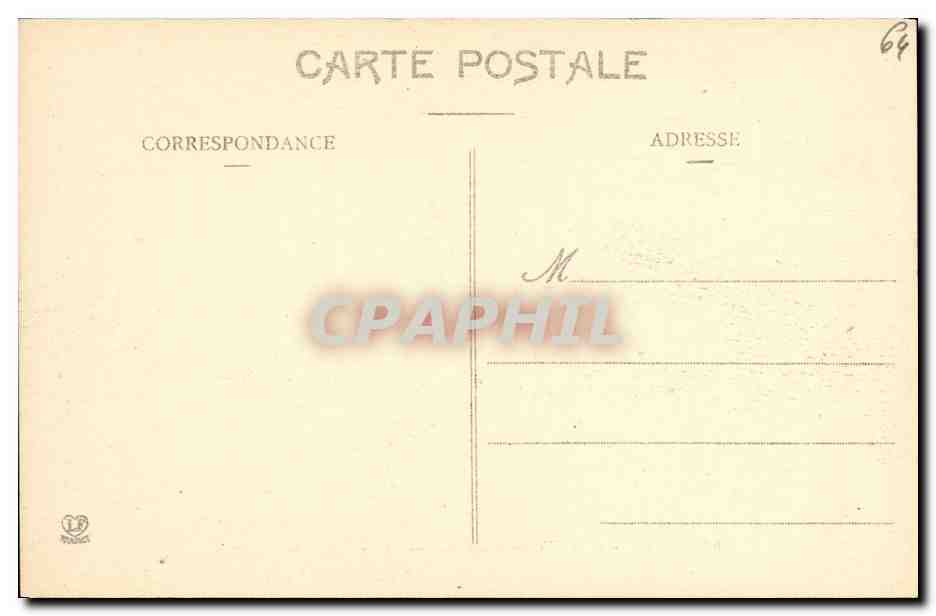 CPA Pau La Vieux Quartier Du Chateau Et Le Parc National — Verso