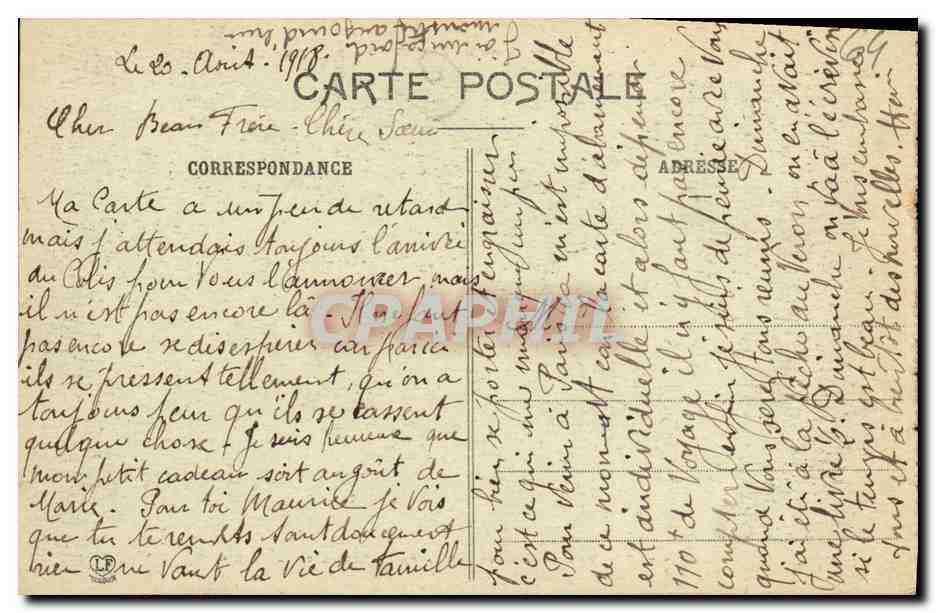 Pau — Vue plongeante sur la Place Royale et la Chaine — Laboune Frères, Toulouse, n°648 — Verso