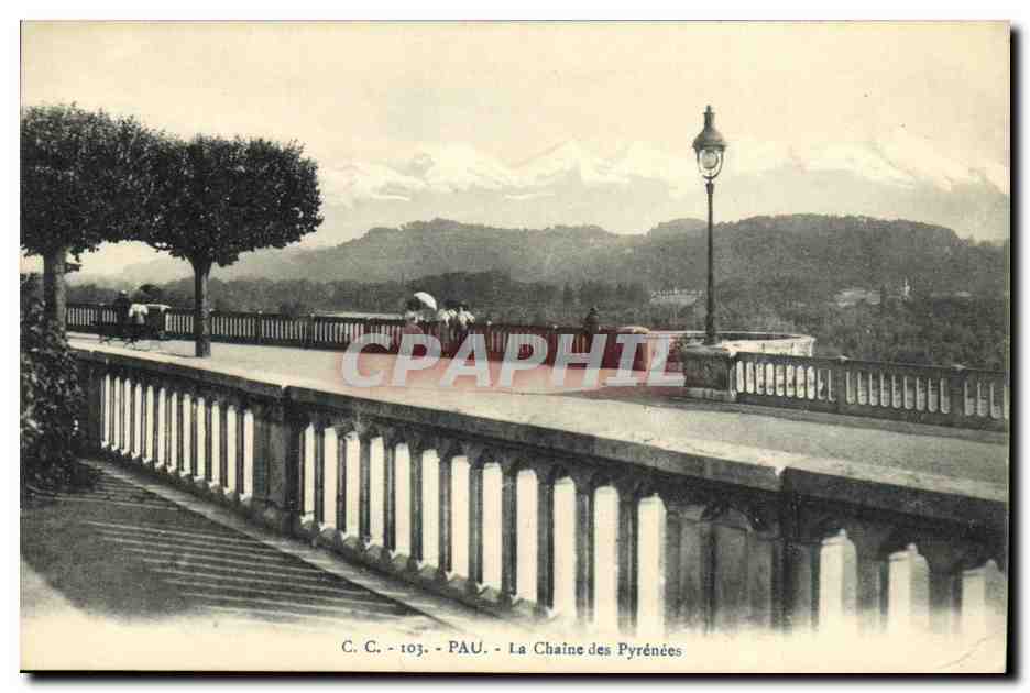 Pau — La Chaîne des Pyrénées — C. C. - 103