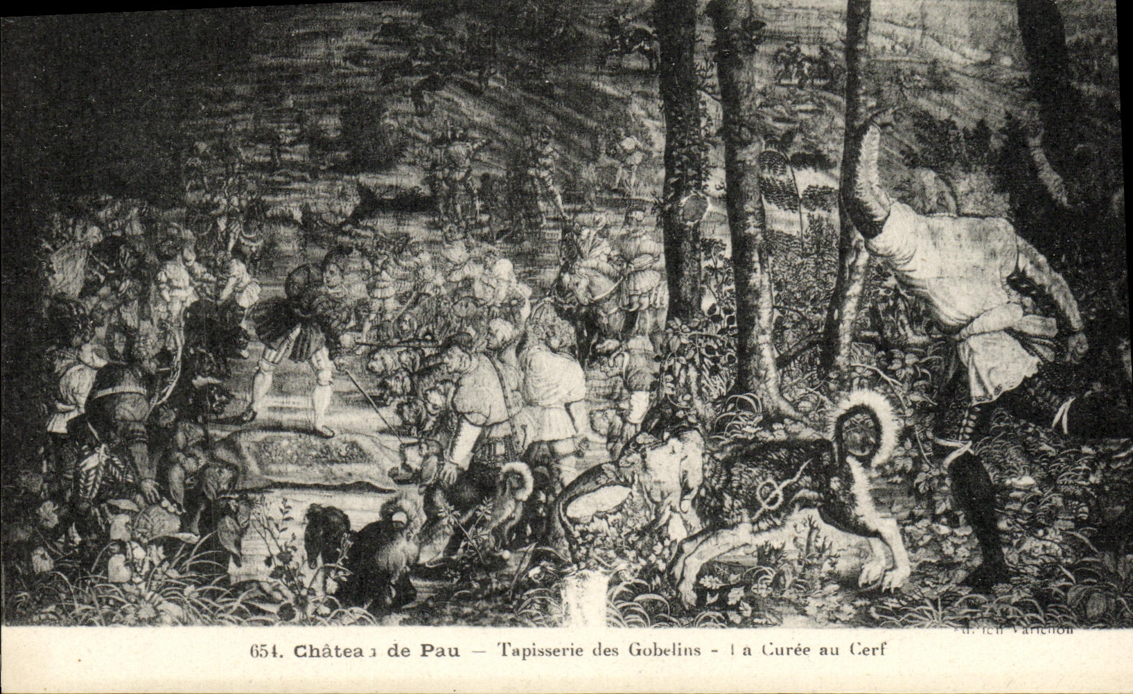 Château de Pau — Tapisserie des Gobelins — La Curaée au Cerf — A. Ich Variation