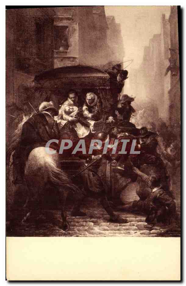 CPA Pau Entree du Chateau Assassinat de Henri IV