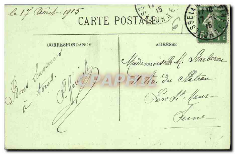 CPA Bagnoles De L Orne Le Chateau Goupil ou du Bois Bagnoles — Rückseite