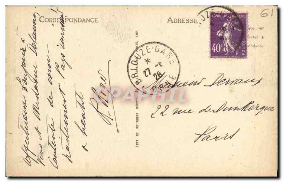 Bagnolles-de-l'Orne — Cascade de Pierre, Rocher au Chien — LL — Rückseite
