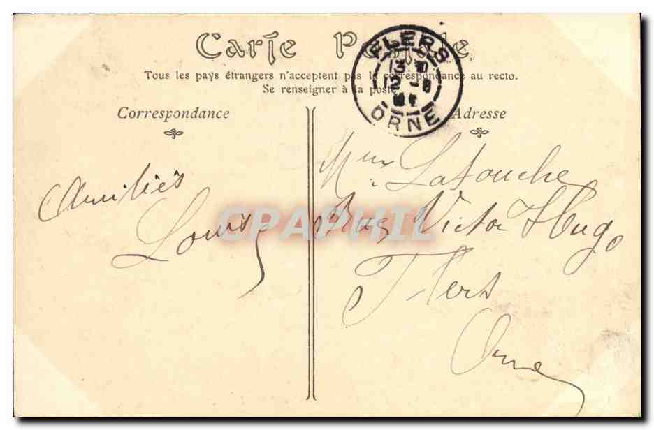 CPA Bagnoles De L Orne Le Grand Hotel — Rückseite