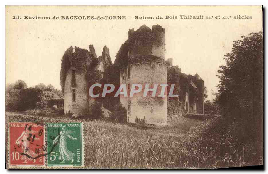 CPA Environs de Bagnoles De L Orne Ruines du Bois Thibault 
