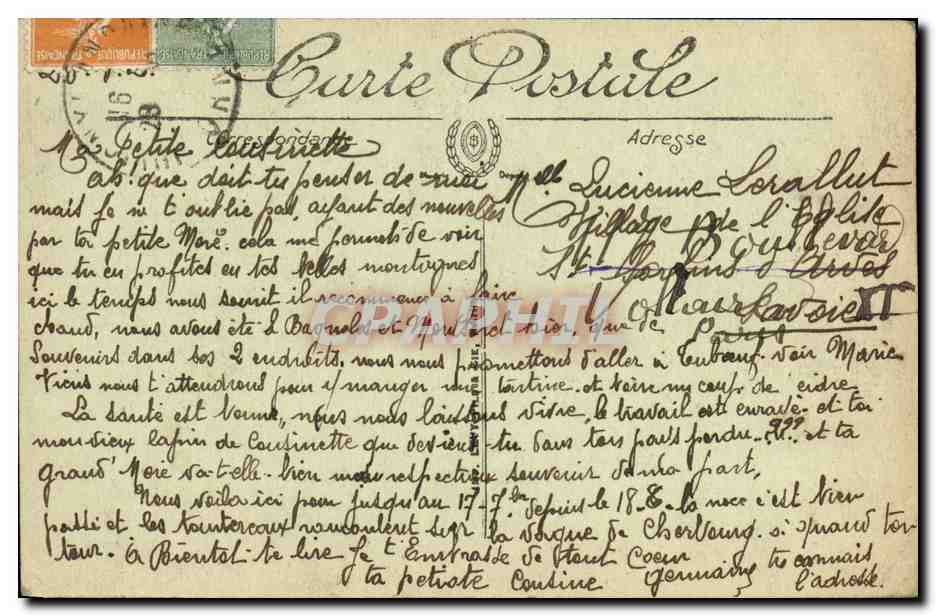 CPA Bagnoles De L Orne Vue Generale Prise des Jardins de L Hotel de Paris — Rückseite
