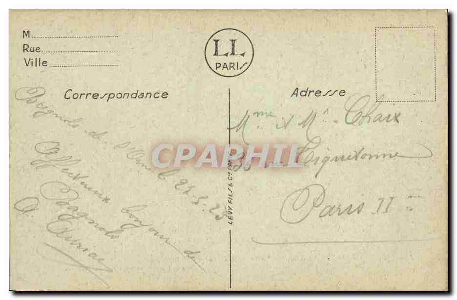 CPA Bagnoles De L Orne Entree de L Avenue du Dante Avenue des bains et un coin du lac  — Rückseite