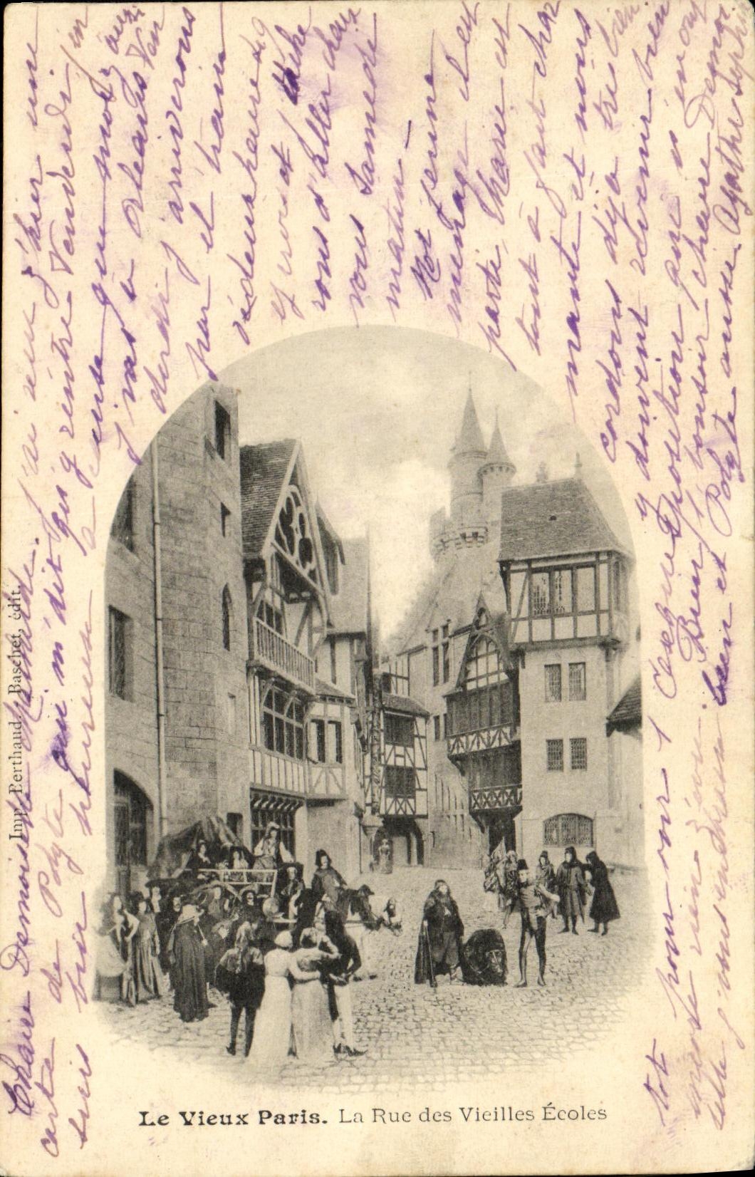 CPA Le Vieux Paris La Rue des Vieilles Ecoles